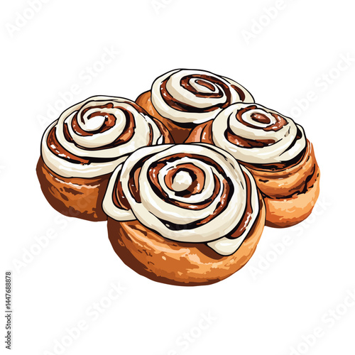 cinnamon rolls,vector