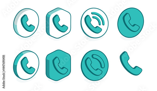 Modern phone icons set – call, communication, dial, connect, signal, talk, contact, mobile