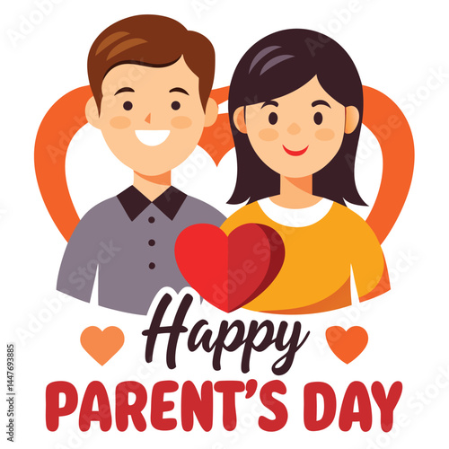 Vector poster template for Happy Parents Day (1) vector illustration