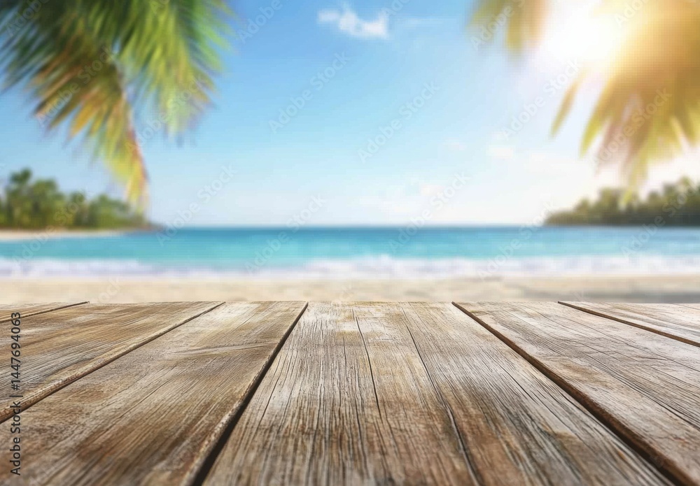 Fototapeta premium wooden pier on the beach