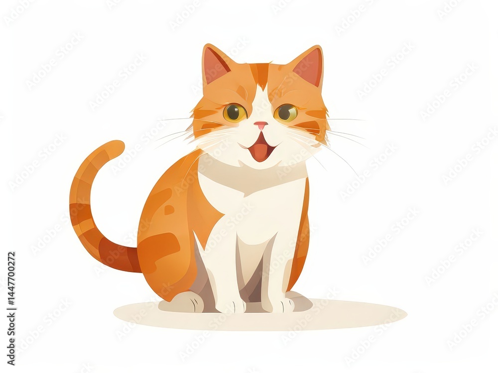 Obraz premium an AI Image Generator, Illustration of a Surprised Cat