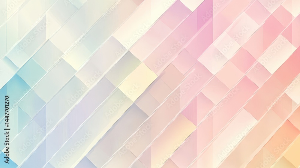 Fototapeta premium Minimalist abstract geometric pattern illustration, gradient pastel color scheme, modern Scandinavian - ,pink background , generate AI