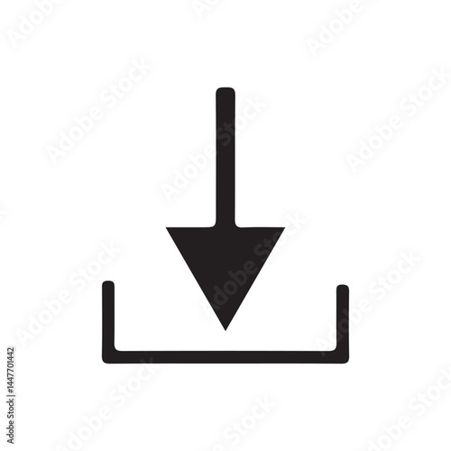 Download icon vector illustration on white background.