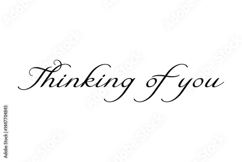 Thinking of you
おしゃれなカリグラフィーのロゴマーク（ベクター素材）
