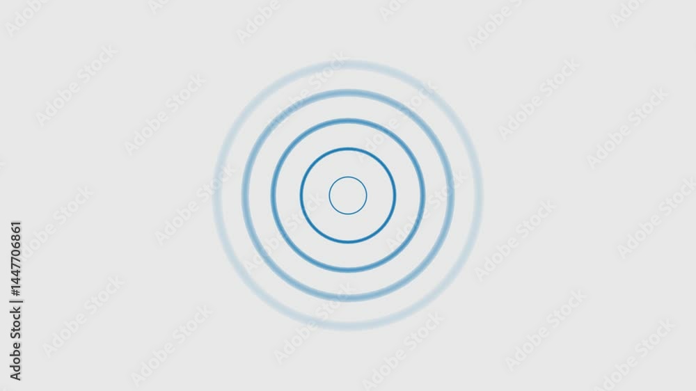 Minimal radio wave radiating motion graphic. Minimal radio wave radiating motion graphic.