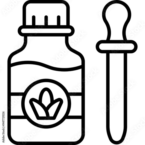Essential Oil Line Icon
