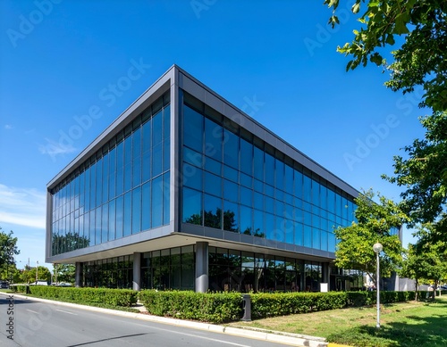 Wallpaper Mural Modern glass office building on a sunny day.  Perfect for real estate, architecture, and business concepts. Torontodigital.ca