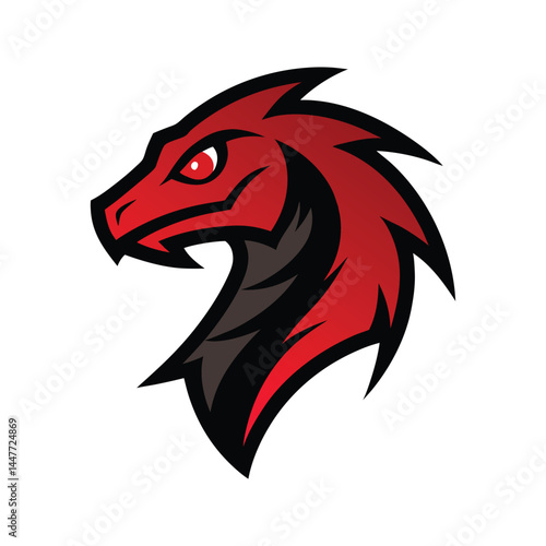 Wallpaper Mural basilisk head mascot logo vector art illustration Torontodigital.ca