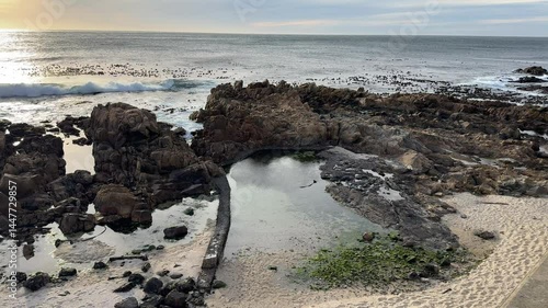 A small tidal pool at Saunder’s Rock in Sea Point, Cape Town.