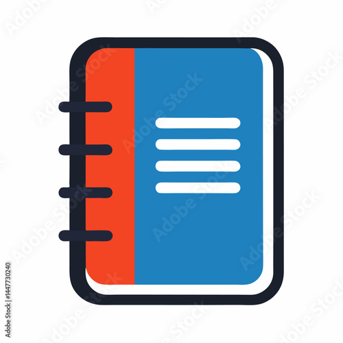 Diary icon on white background 