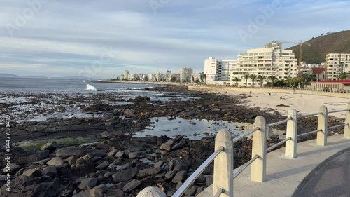 A view of the Sea Point strip from Saunders Rock in Sea Point, Cape Town.