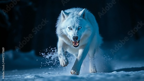 dire wolf in the snow