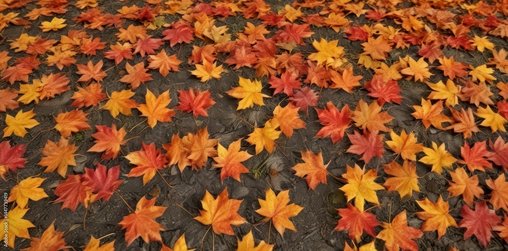 Asymmetrical autumn maple leaves scattered on ground , maple leaves, leaves, season Asymmetrical autumn maple leaves scattered on ground , maple leaves, leaves, season