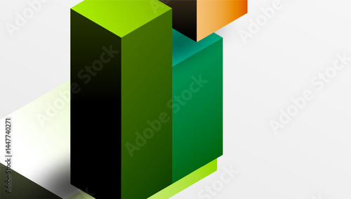 Free Download Abstract geometric shapes overlap, creating layered visual effect. Greens, browns, orange dominate neutral background. Modern design. - GFXLoad