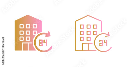 Hotel Reservation Icon Design