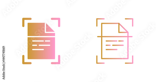 Document Scanning Icon Design