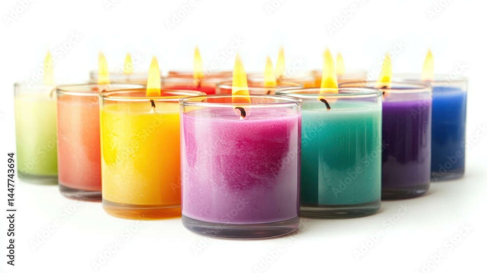 DIY candle-making kits isolated on white background DIY candle-making kits isolated on white background