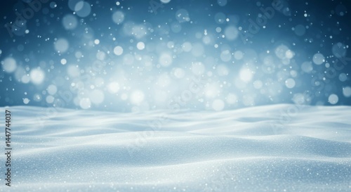 Wallpaper Mural Snow Scene with Falling Snowflakes Torontodigital.ca