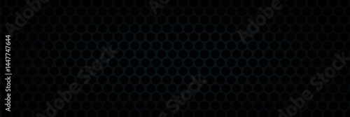 Black metal texture steel background. Perforated sheet metal. vector