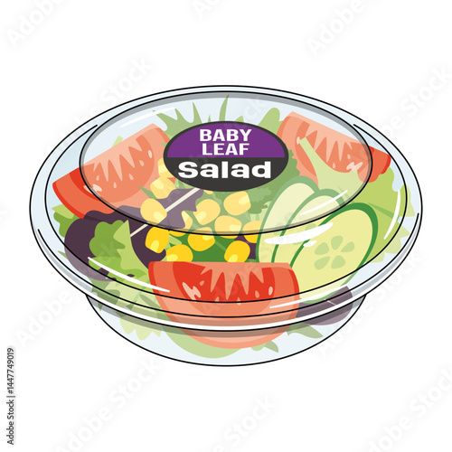 プラスチックカップに入ったサラダ