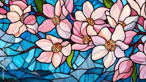 Pastel Blue Craft Vibrant Stained glass