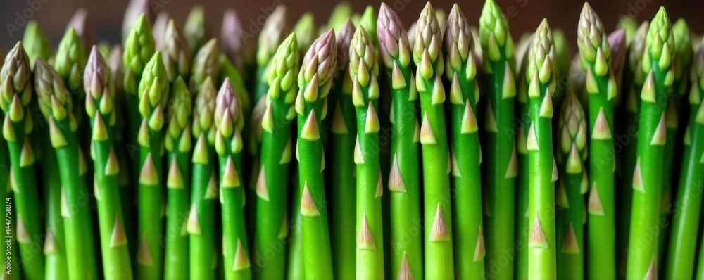 Fototapeta premium Vibrant green asparagus spears, freshly harvested , bundle, color