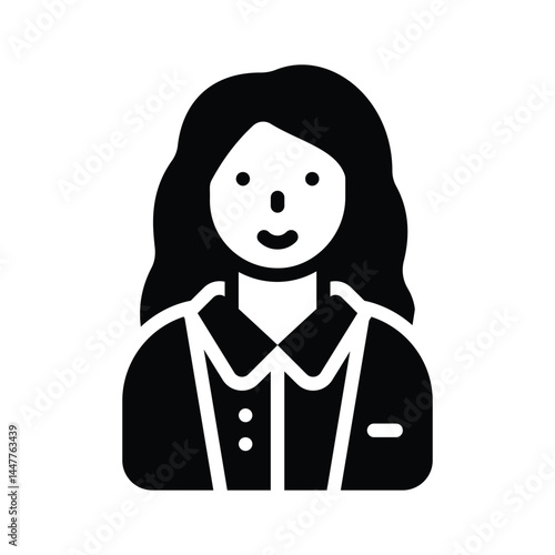 Here is a glyph icon showing female manager
