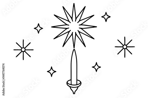 Classic Festive Firelight Outline