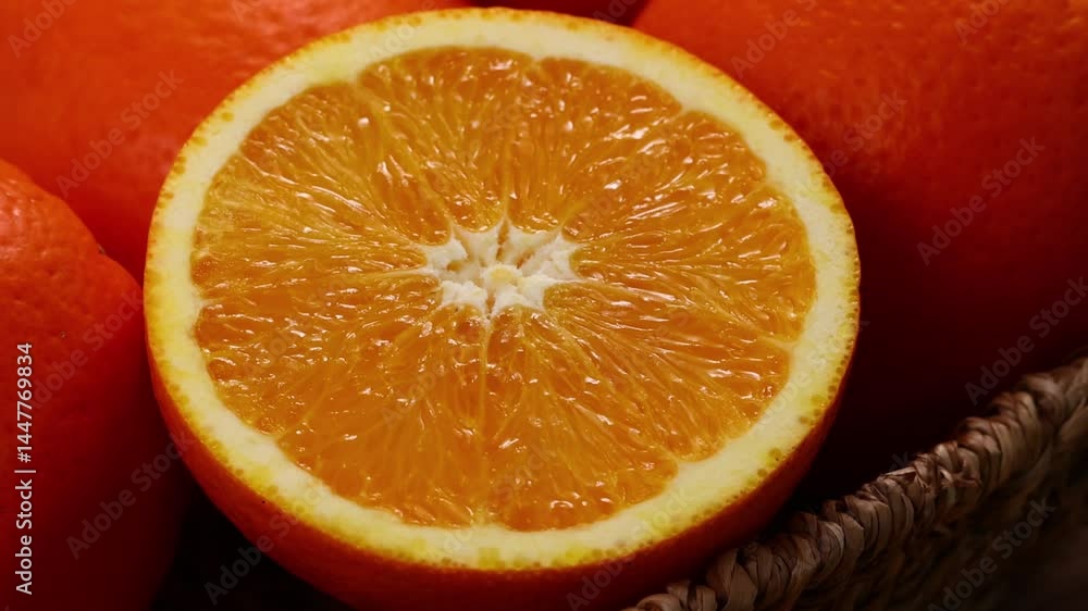 Marco shot of orange fruit Marco shot of orange fruit