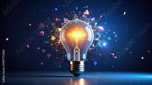 glowing light bulb