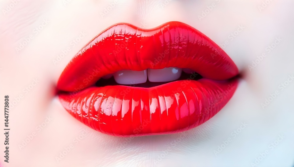 Obraz premium Red lipstick isolated on white background