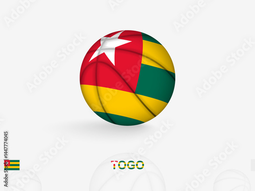 Togo Basketball Concept with National Flag Design.