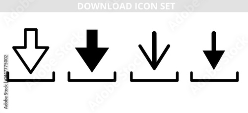 Download, Download Icon, Download Symbol, Vector Download Icon, Thin Line Icons, Modern Line Icons, Download Button, Interface Icons, UI Icons, Web Download Icon, Arrow Down Icon, Minimal Icon Set, Di