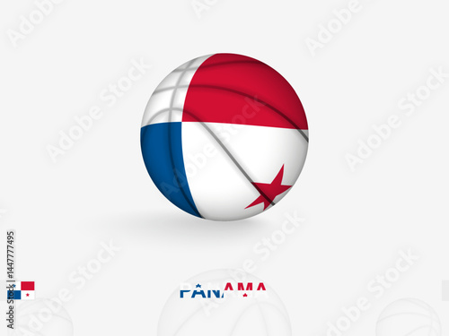 Panama Basketball Concept with National Flag Design.