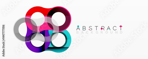 Colorful overlapping circles create modern design. Bright hues blend, forming dynamic visual element. Simple, clean aesthetic.