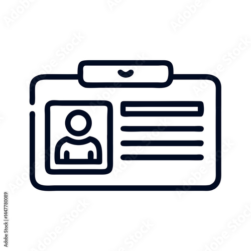 Insurance Identification Card Icon Representing Coverage and Personal Protection