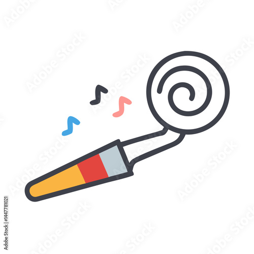 Party Blower Icon Representing Noise Maker and Celebration Fun