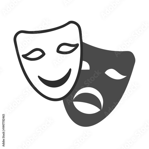 Theater Comedy Mask Icon Representing Entertainment and Performing Arts