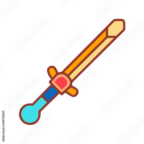 Toy Sword with Handle Icon Representing Playful Adventure and Imagination