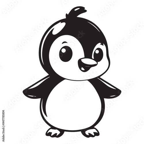 penguin vector icon logo baby cartoon character illustration symbol graphic doodle photo