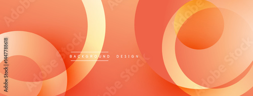 Abstract orange layers create dynamic background. Smooth gradients, flowing shapes suggest modern design elements. Minimalist aesthetic.