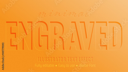 Editable engraved text effect in illustrator creative design digital environment stunning visuals