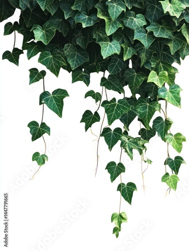 A lush display of cascading ivy leaves.