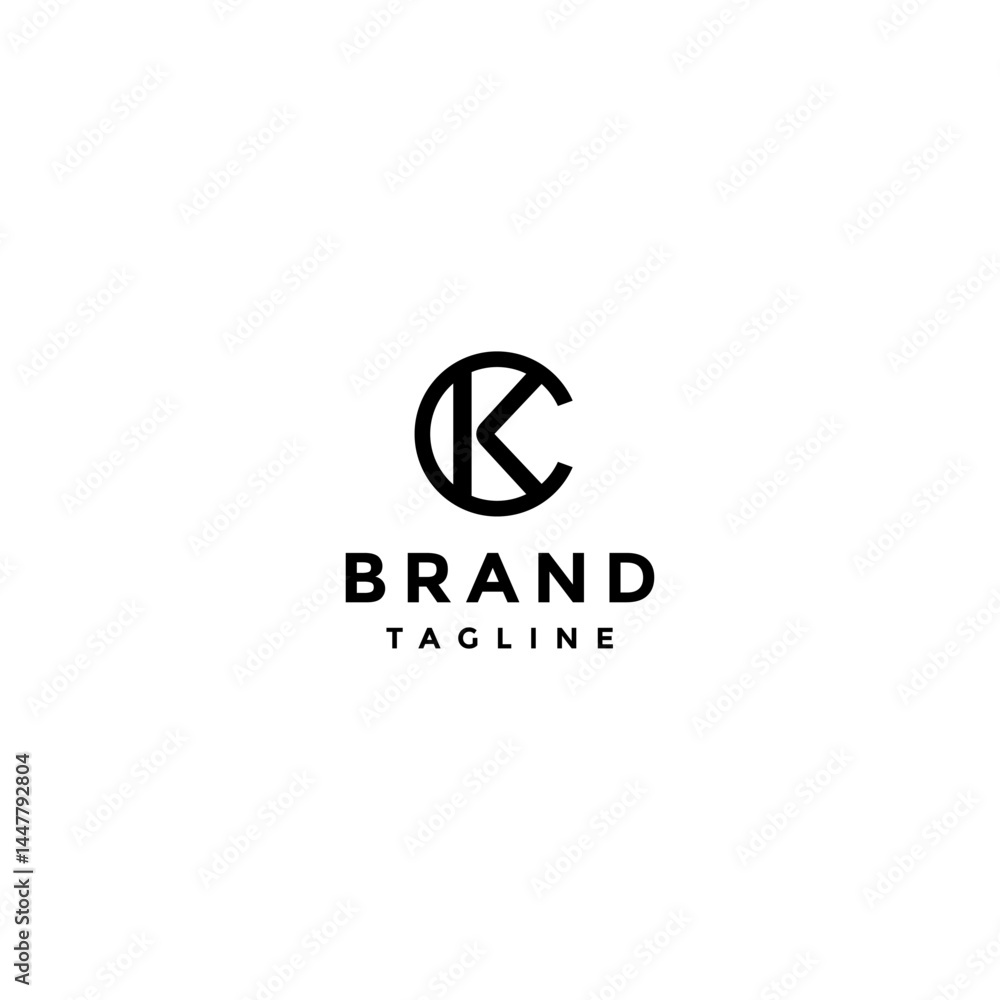 Simple Initial C and K Mark Letter Logo Design. Simple Letter K In Circle Letter C Logo Design. Simple Initial C and K Mark Letter Logo Design. Simple Letter K In Circle Letter C Logo Design.