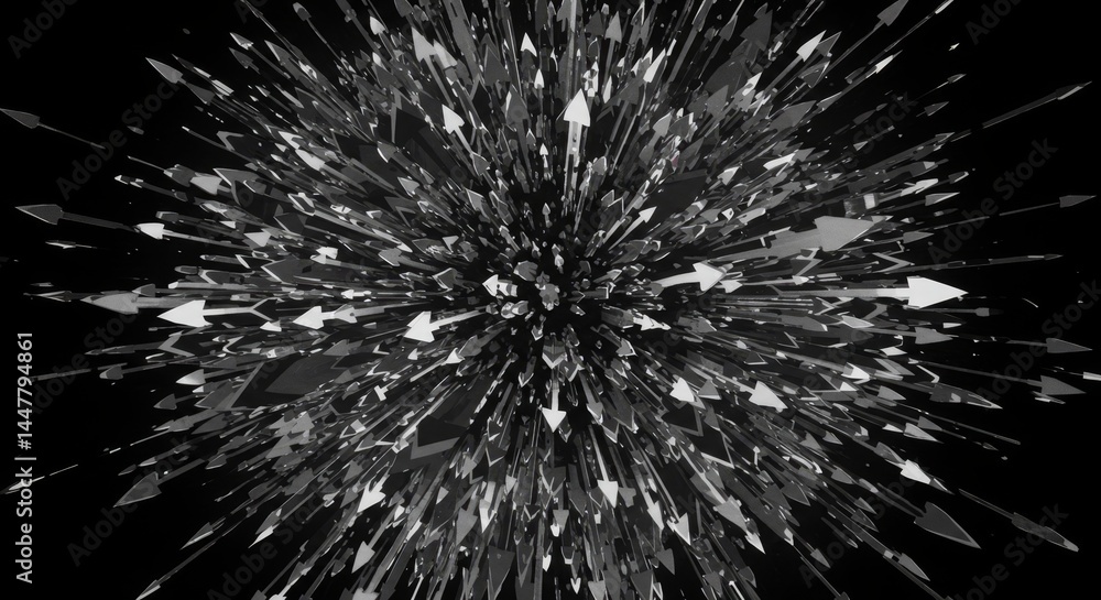 Arrows Burst - Abstract illustration symbolizing data flow, connectivity, technology, progress, and innovation. Big data concept Arrows Burst - Abstract illustration symbolizing data flow, connectivity, technology, progress, and innovation. Big data concept