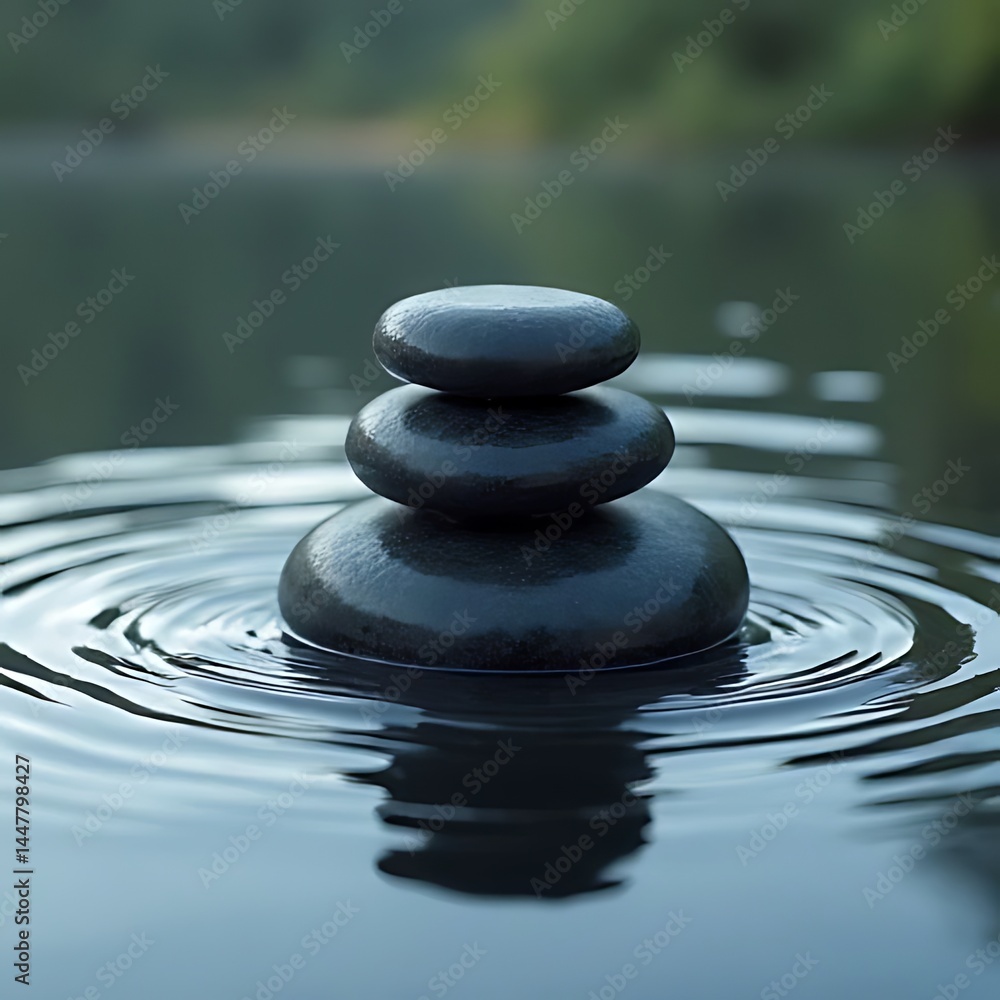 Serene balance of stacked stones tranquil lake nature photography calm waters close-up zen concept Serene balance of stacked stones tranquil lake nature photography calm waters close-up zen concept