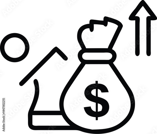 Operation management and business administration editable stroke outline icons  isolated on white background flat vector illustration