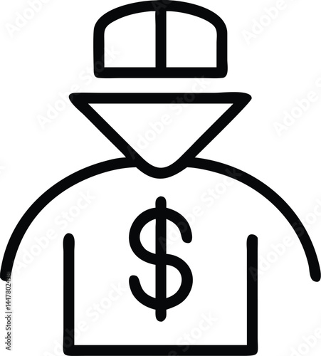 Operation management and business administration editable stroke outline icons  isolated on white background flat vector illustration