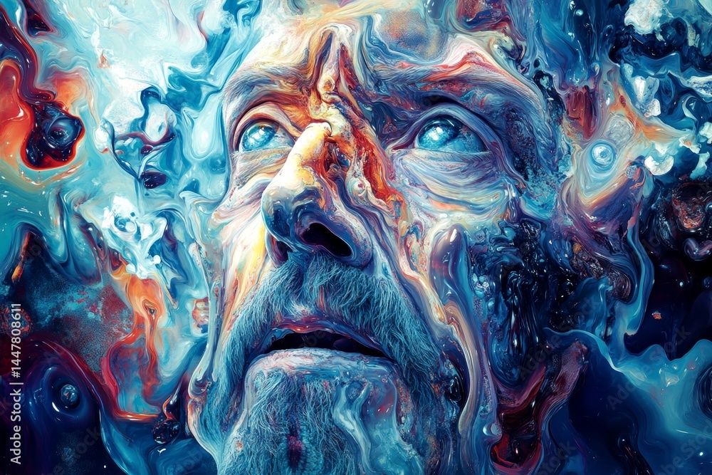 Pain of disorder - ligament pain: abstract image of individual status. Metaphorical ligament pain awareness of a sickness and suffering. Anxiety and suffering. Feeling unwell. Physical agony.
