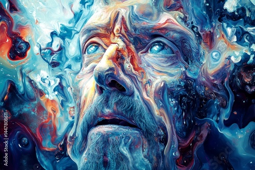 Obraz na płótnie Pain of disorder - ligament pain: abstract image of individual status. Metaphorical ligament pain awareness of a sickness and suffering. Anxiety and suffering. Feeling unwell. Physical agony. w salonie